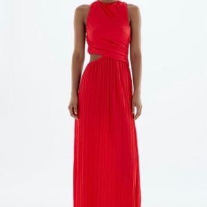 Zara Maxi Plisse Dress